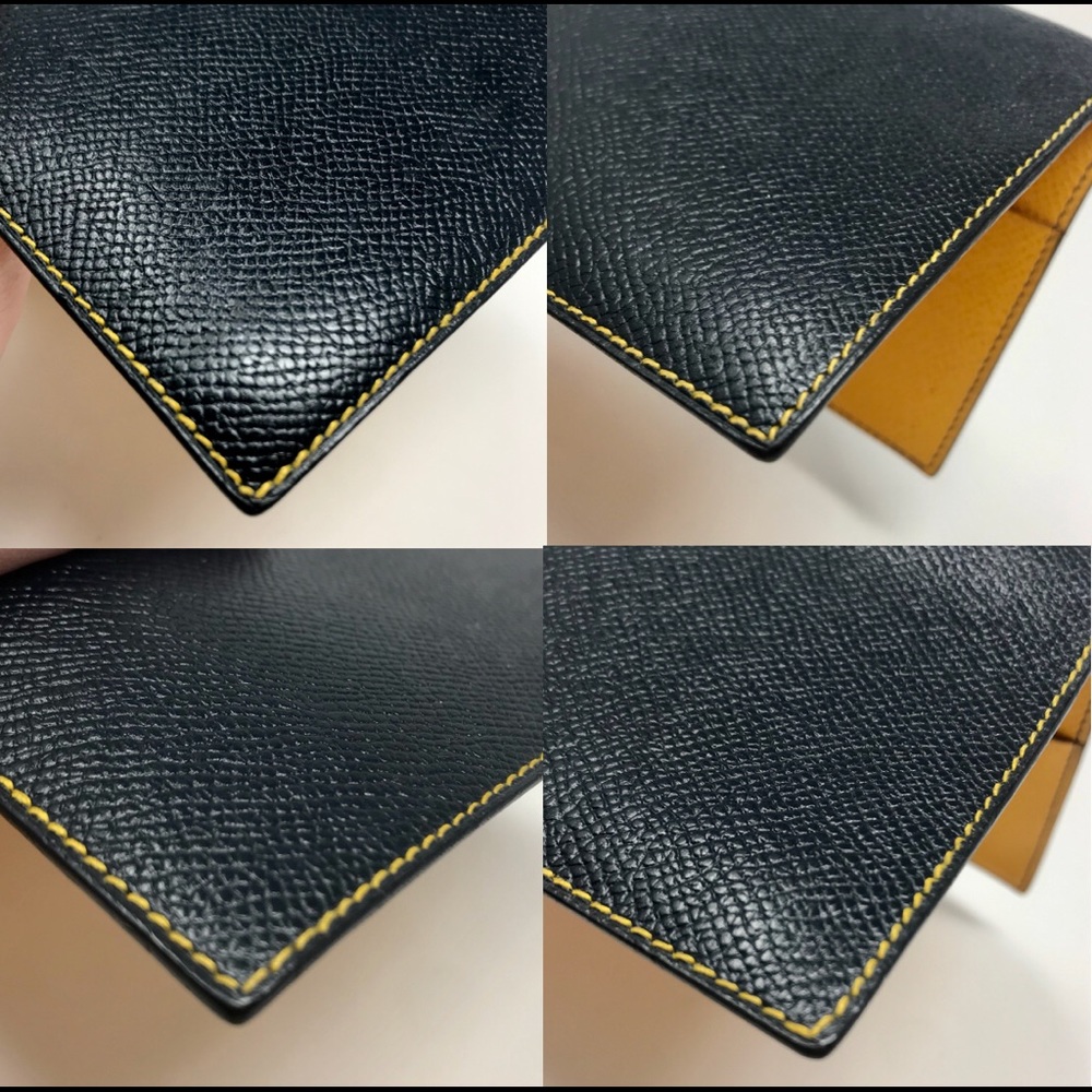 Hermès black/Yellow Grand Modele Agenda/ Card Case - Picture 5 of 8